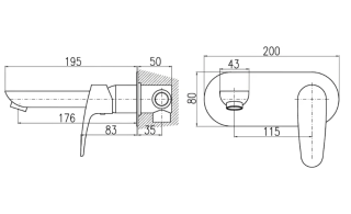 Смеситель для раковины Rav Slezak Amur AM735 Хром
